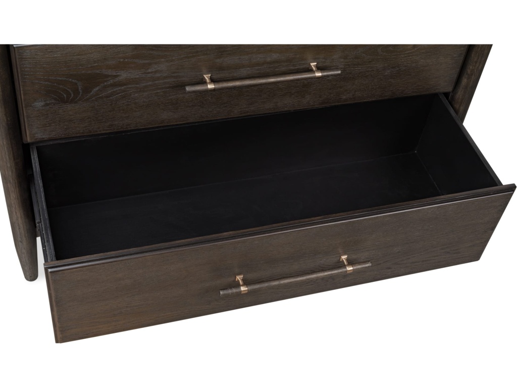 Rockport Five Drawer Oak Wood Chest in Yin - image 3