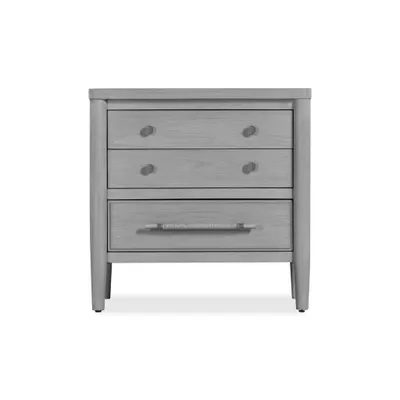 Rockport Three Drawer Large Nightstand in Yin