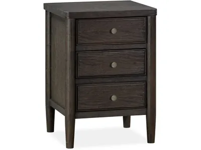 Rockport Three Drawer Small Nightstand in Yin - Alternative View