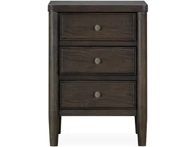 Rockport Three Drawer Small Nightstand in Yin