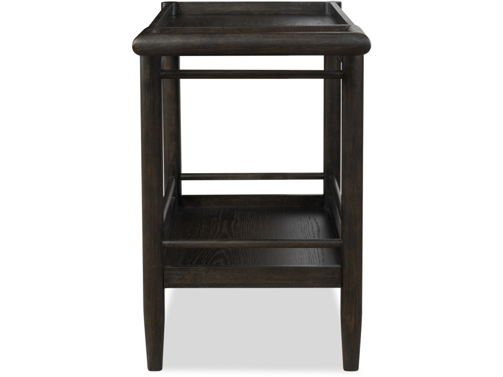 Rockport Two Shelf Rolling Bar Cart in Yin - image 2