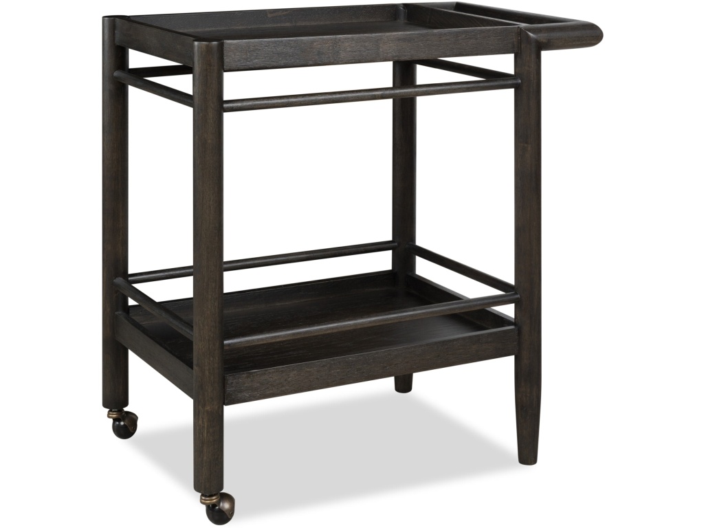 Rockport Two Shelf Rolling Bar Cart in Yin - main image