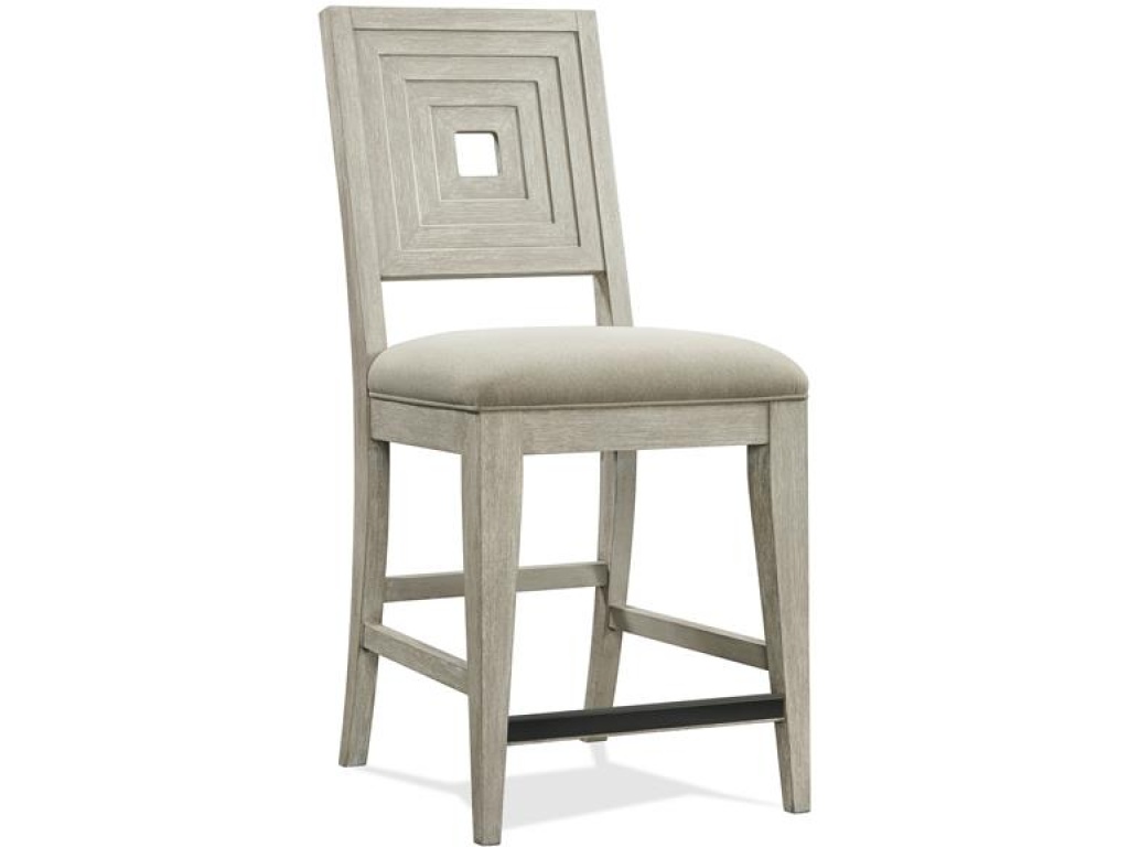 Upholstered Wood Back Counter Stool - image 2