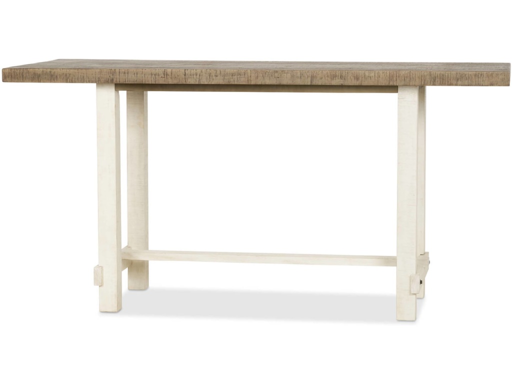 Rutherford Rectangular Wooden Counter Table in Drift and Antique White - image 1