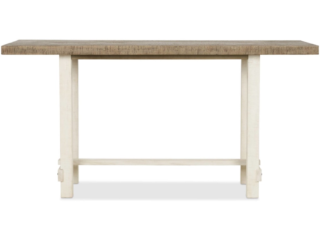 Rutherford Rectangular Wooden Counter Table in Drift and Antique White - main image