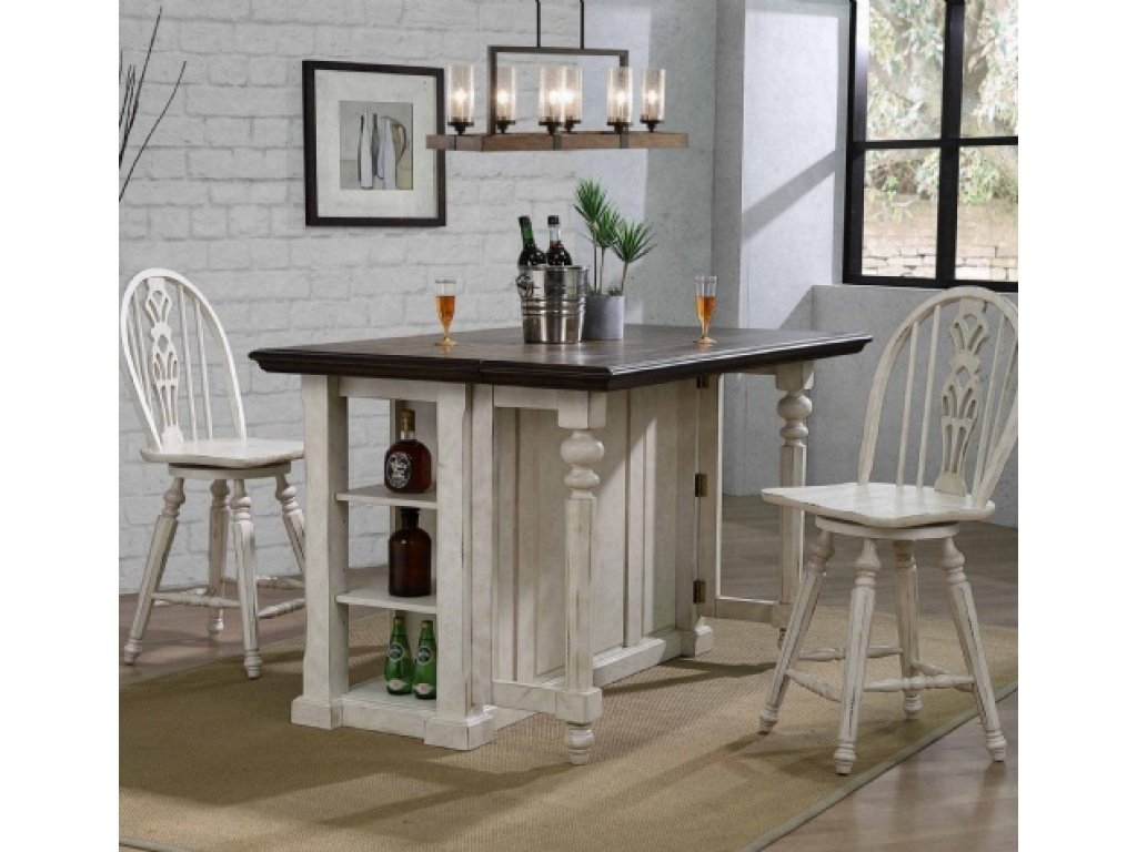 Vintage Estates Kitchen Island w/13" Drop Leaf - image 6