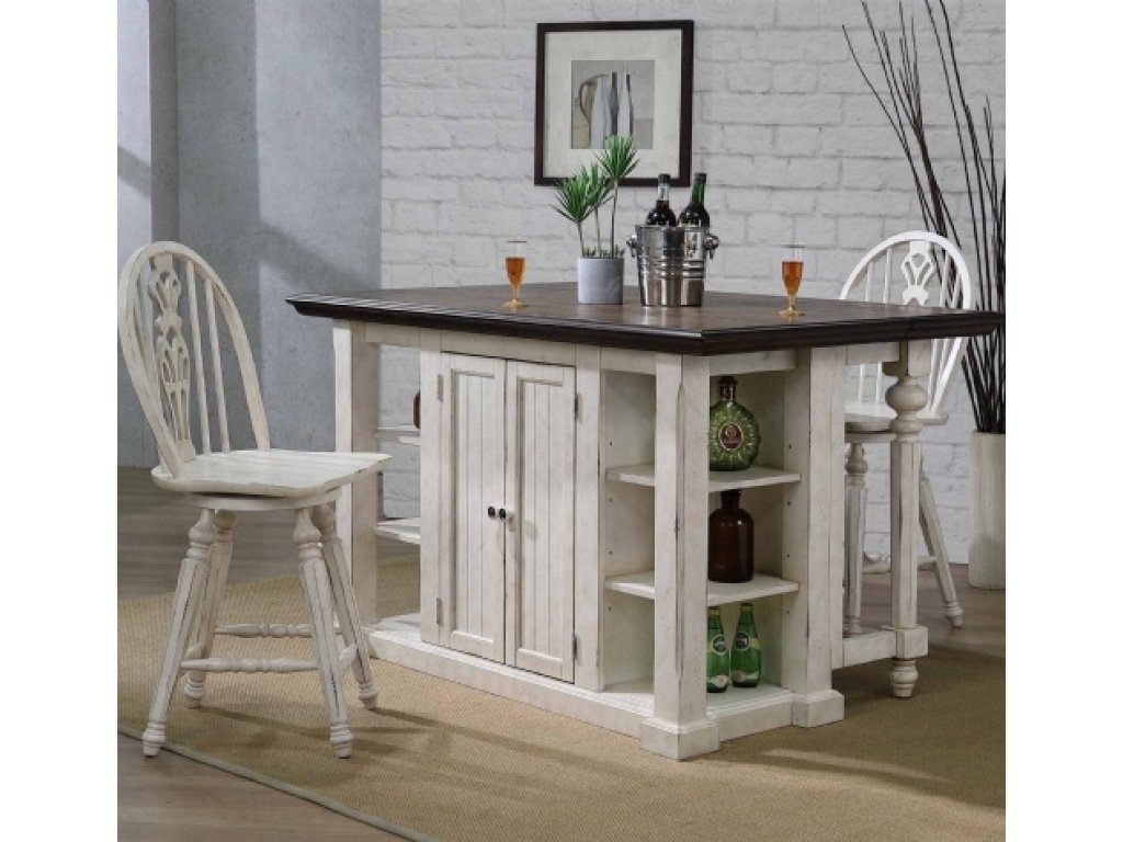 Vintage Estates Kitchen Island w/13" Drop Leaf - image 5