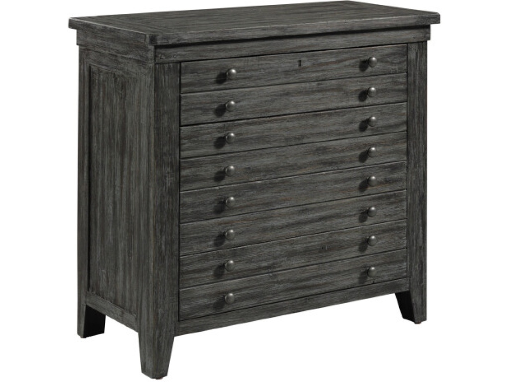Brimley Map Drawer Bachelor'S Chest - Raven Finish - main image