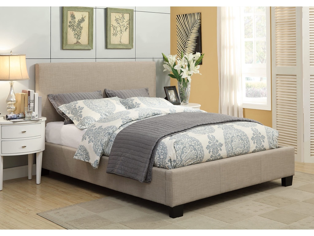 Saint Pierre Upholstered Platform Bed in Toast Linen - image 6