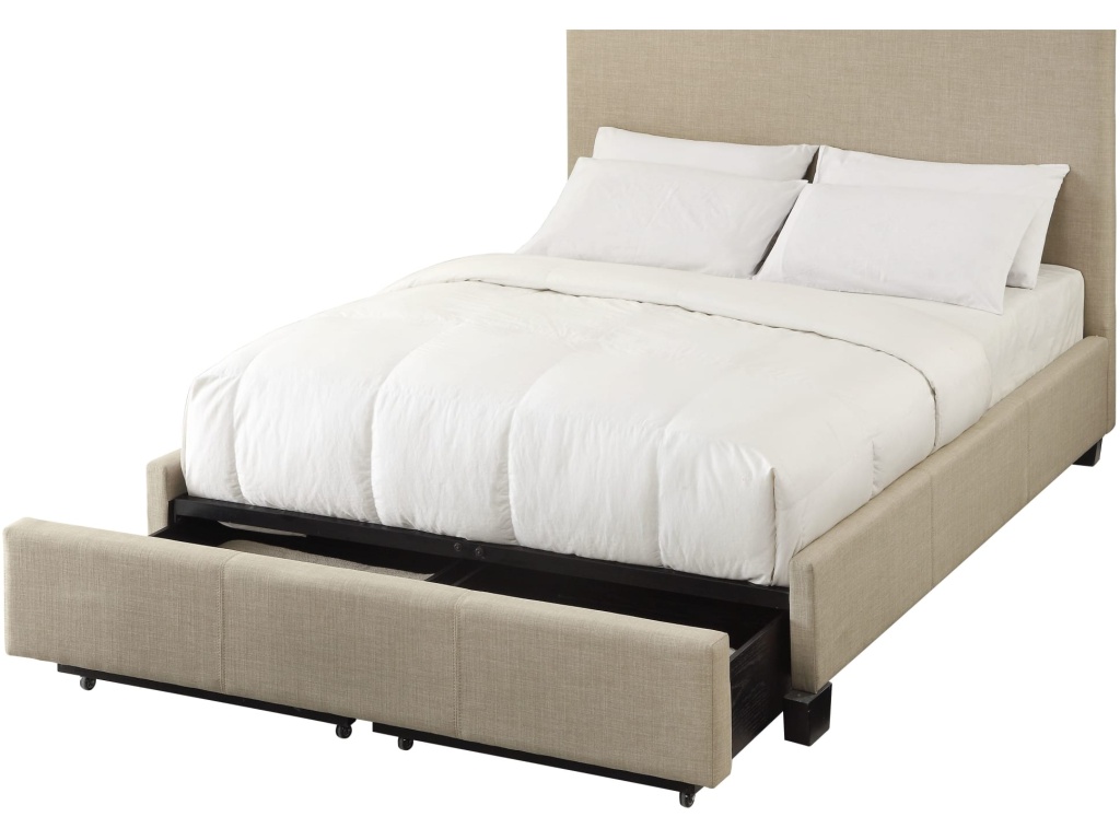Saint Pierre Upholstered Platform Storage Bed in Toast Linen - image 4