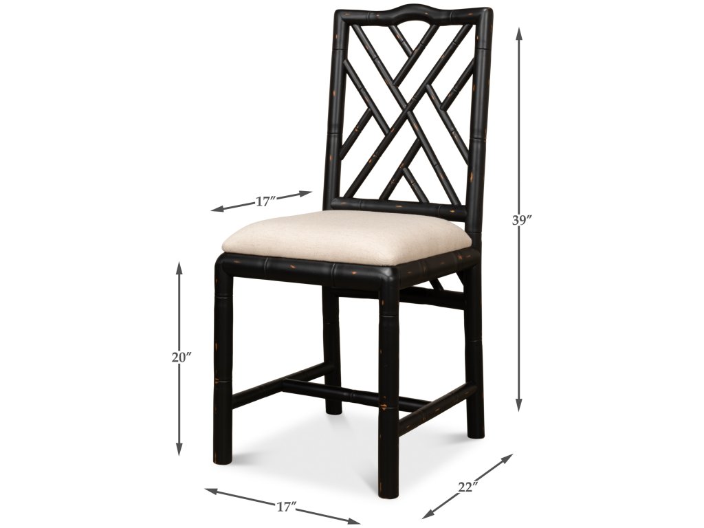 Brighton Bamboo Side Chair Black - image 5
