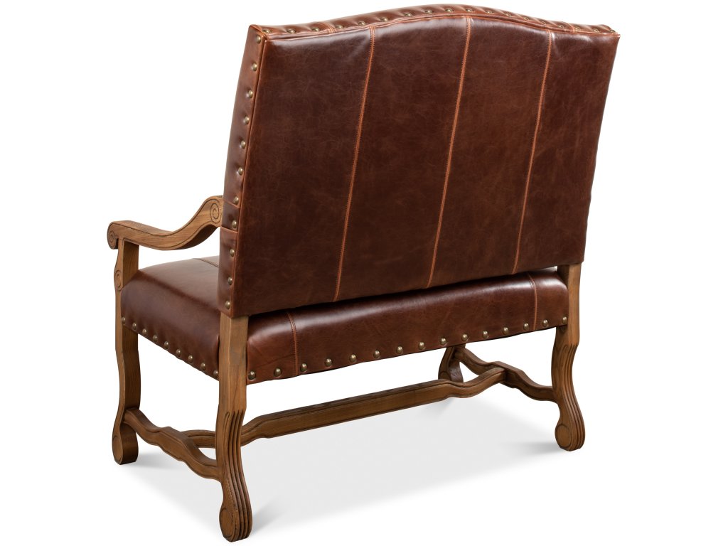 Italian Leather Settee - image 4