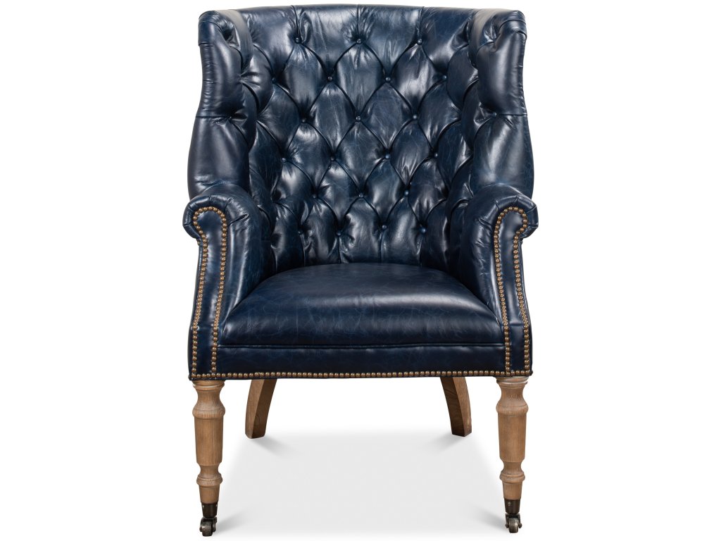 Welsh Blue Leather Chair - image 1