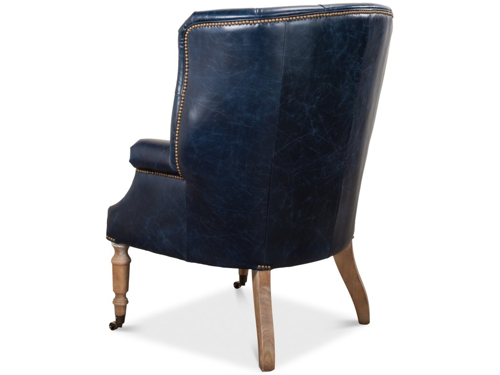 Welsh Blue Leather Chair - image 4