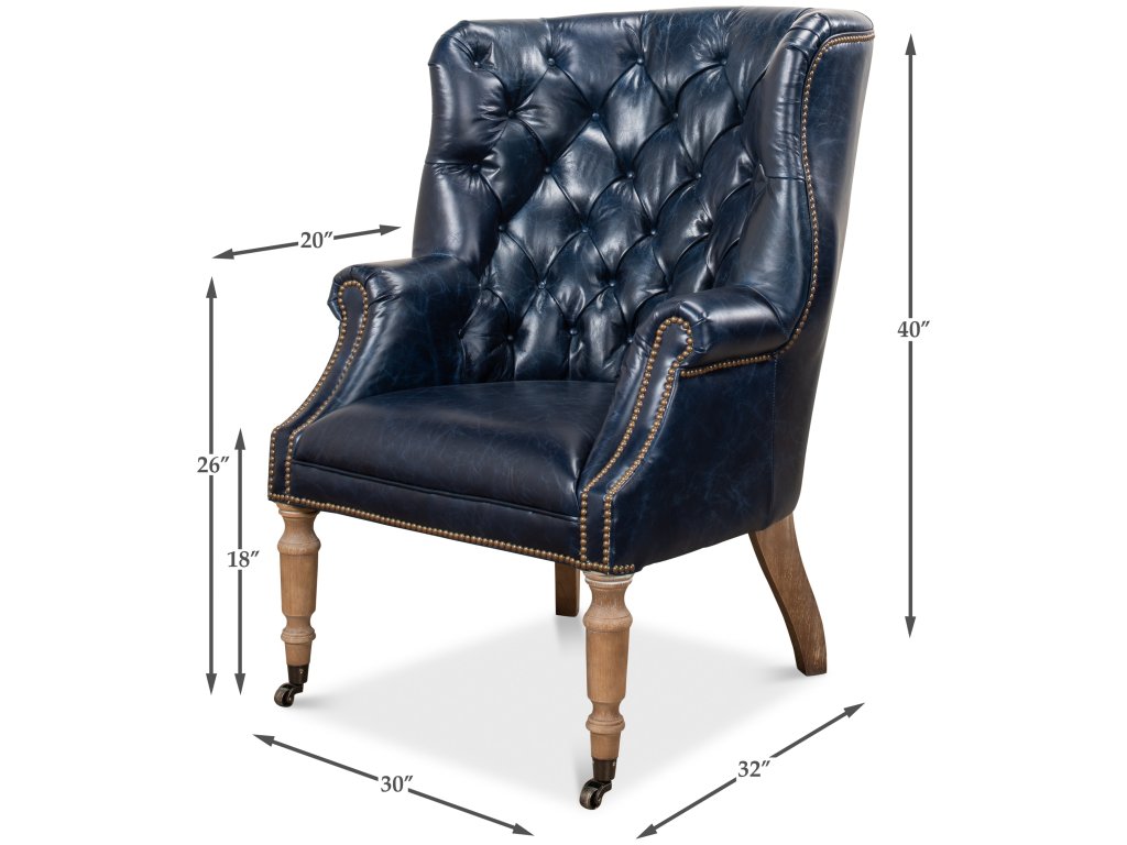 Welsh Blue Leather Chair - image 5