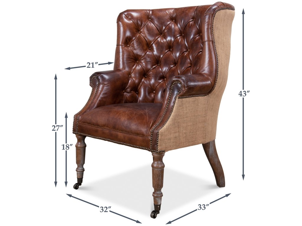 Welsh Leather & Jute Chair - image 5