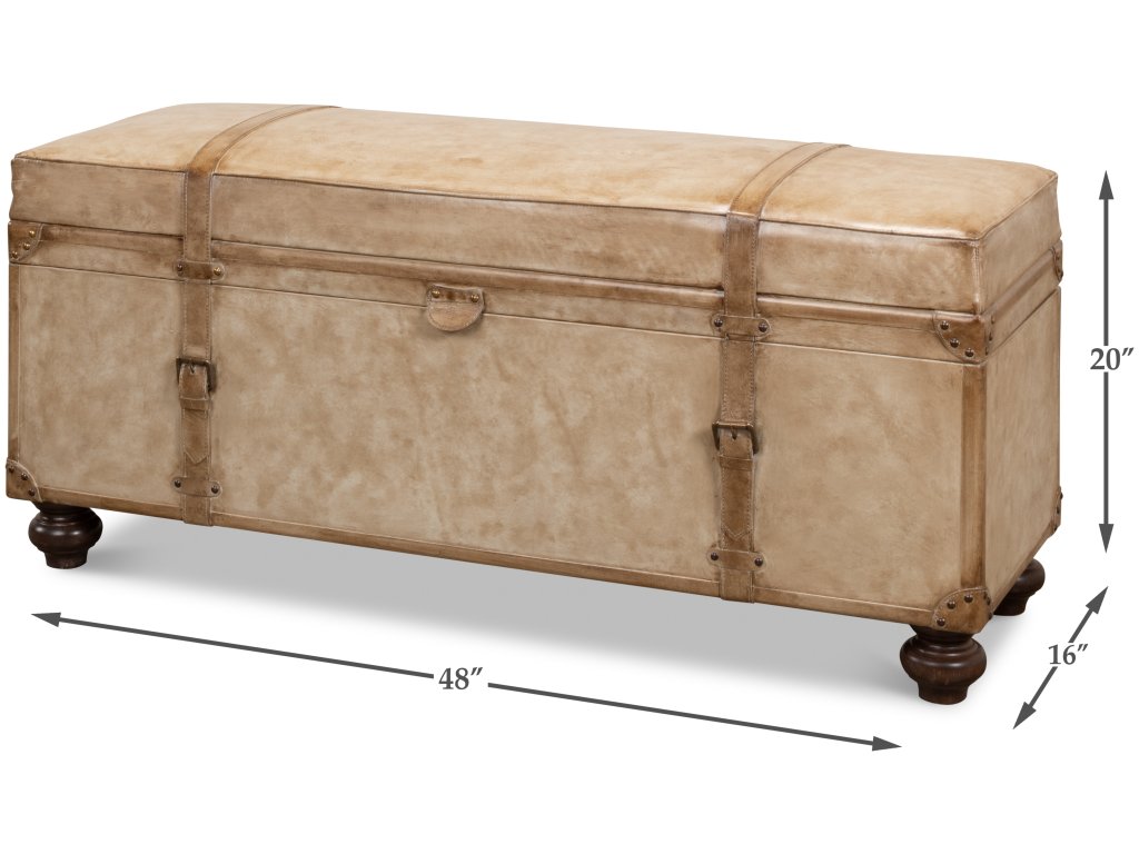 Leather Trunk/Bench Pearl Leather - image 5