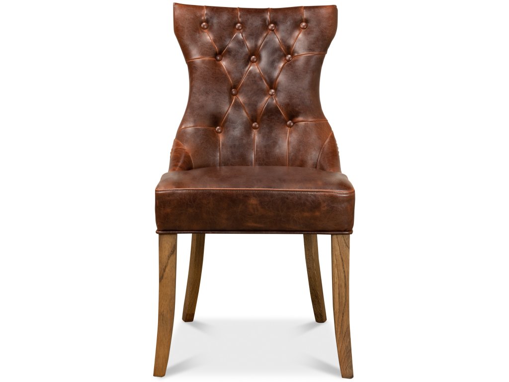 Sophie Side Chair Dark Brown Leather - image 1