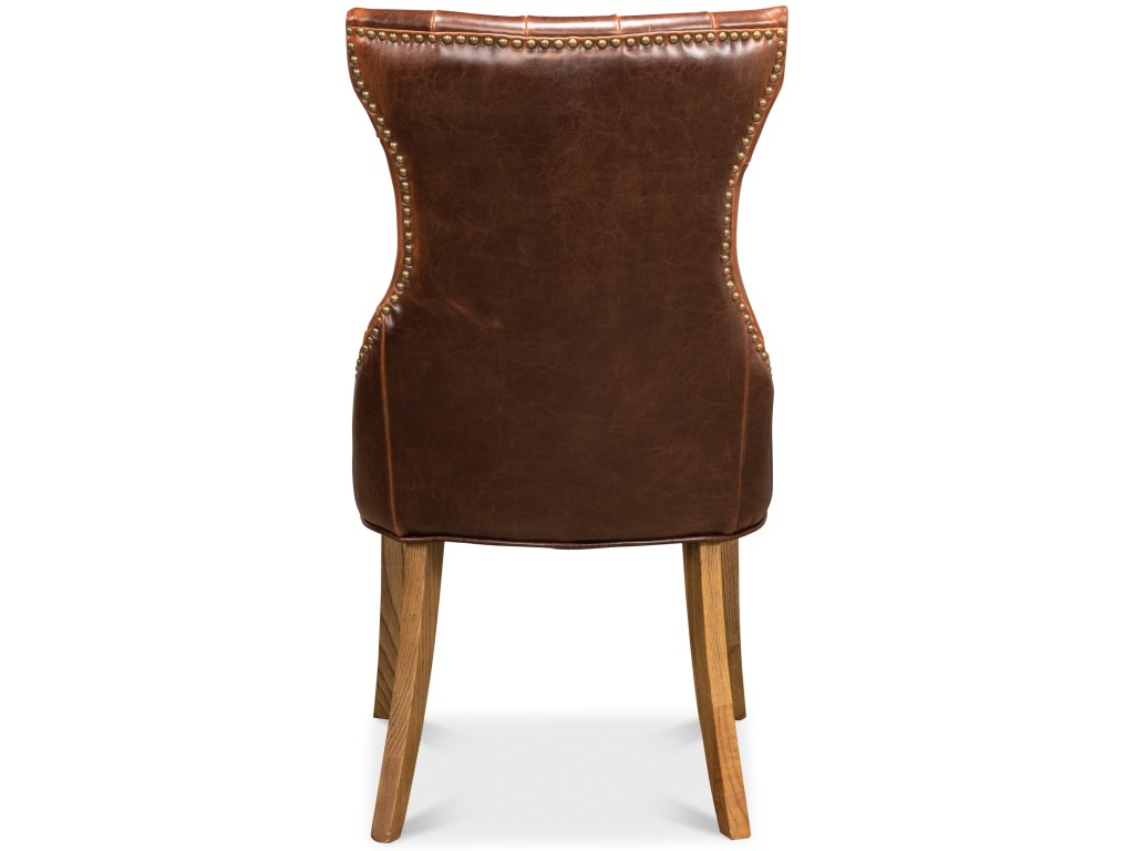 Sophie Side Chair Dark Brown Leather - image 3