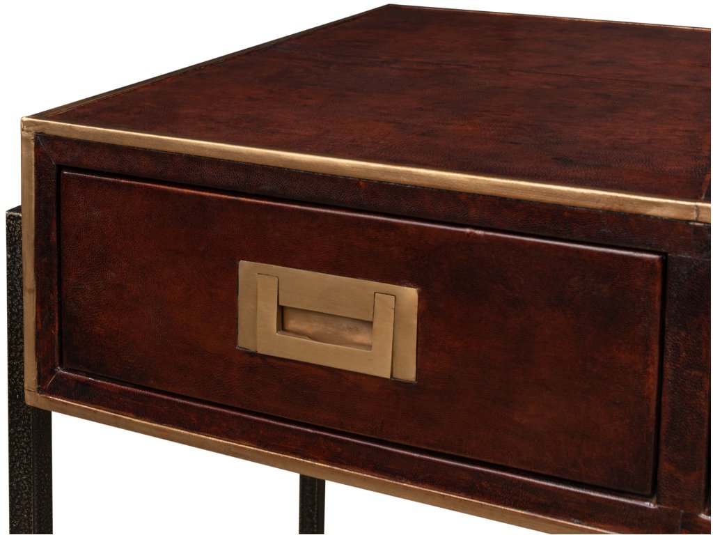 Old Brown Leather Desk - image 4