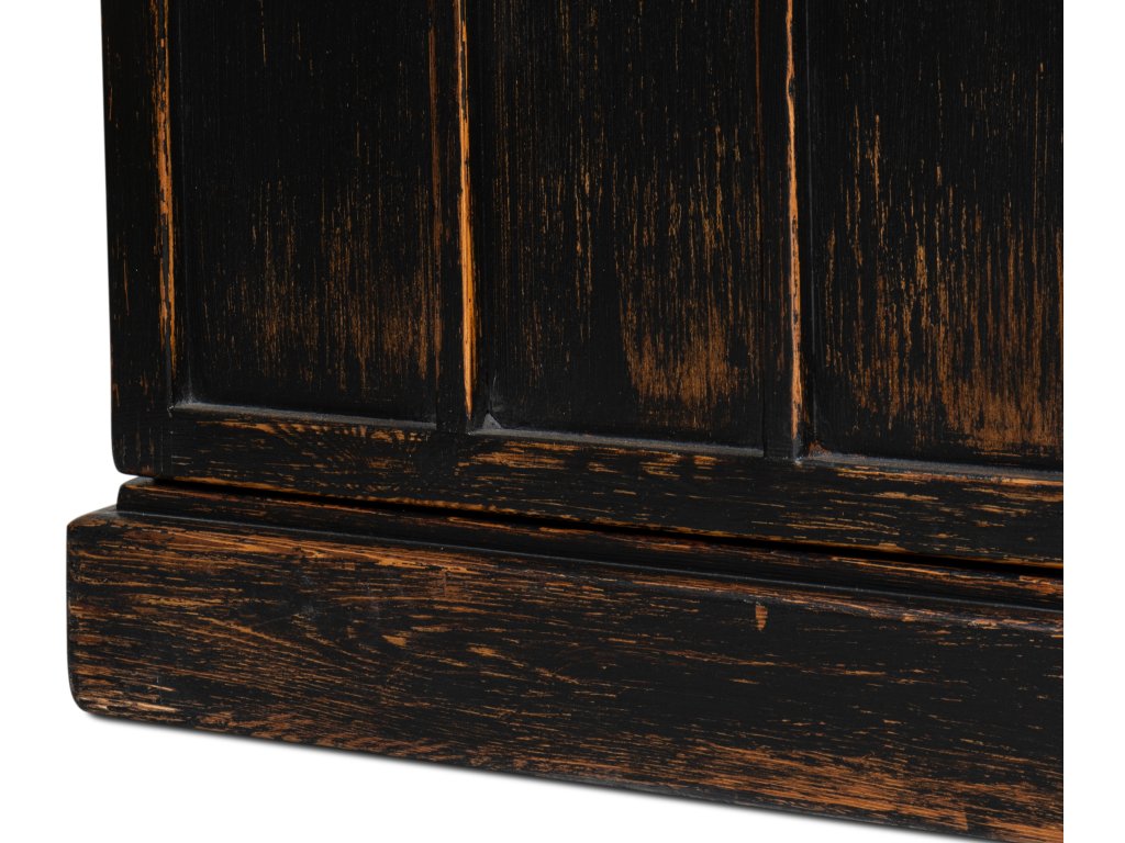 Edgar Allan Glass Bookcase Antique Black - image 9