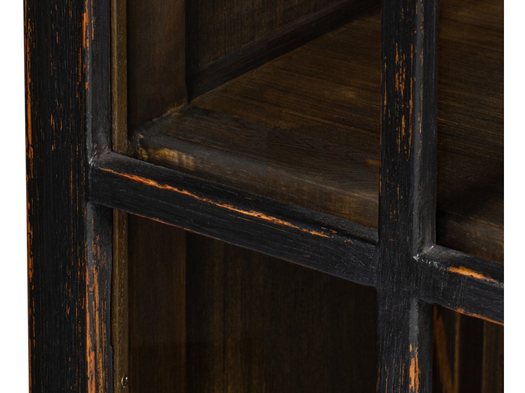 Edgar Allan Glass Bookcase Antique Black - image 5