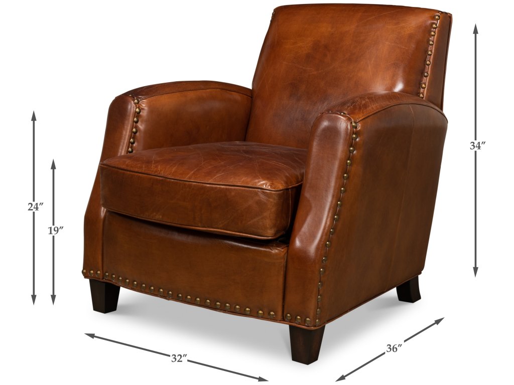 The Taft Lounge Chair Vintage Cigar - image 5