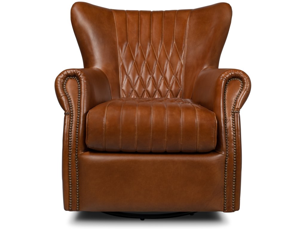 Bugatti Leather Swivel Chair - image 1