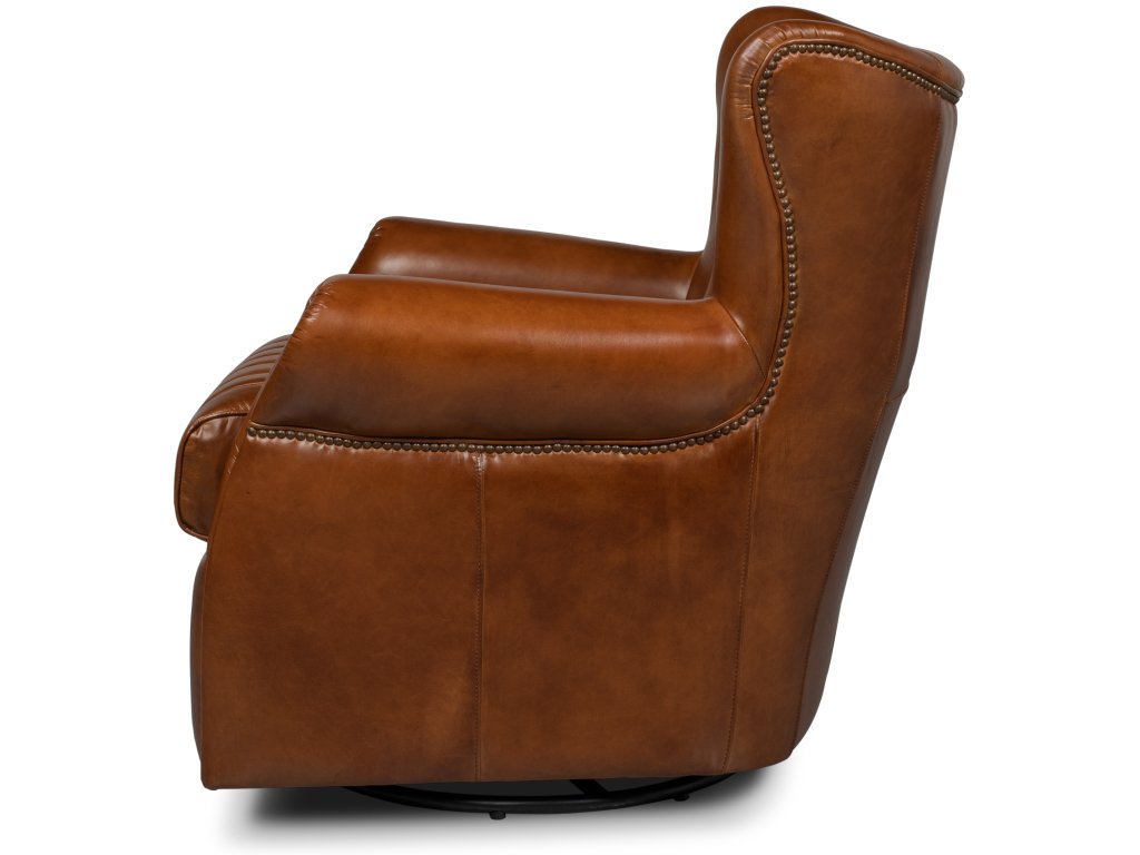 Bugatti Leather Swivel Chair - image 2