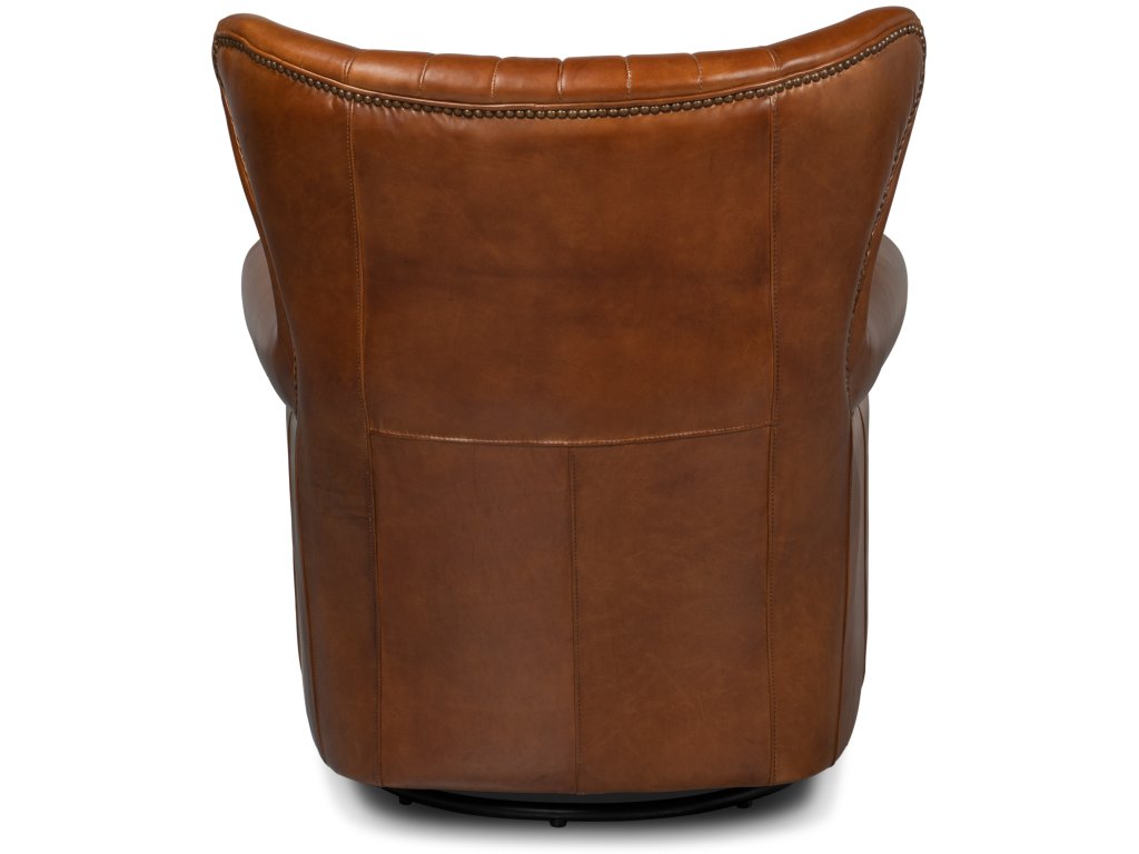 Bugatti Leather Swivel Chair - image 3