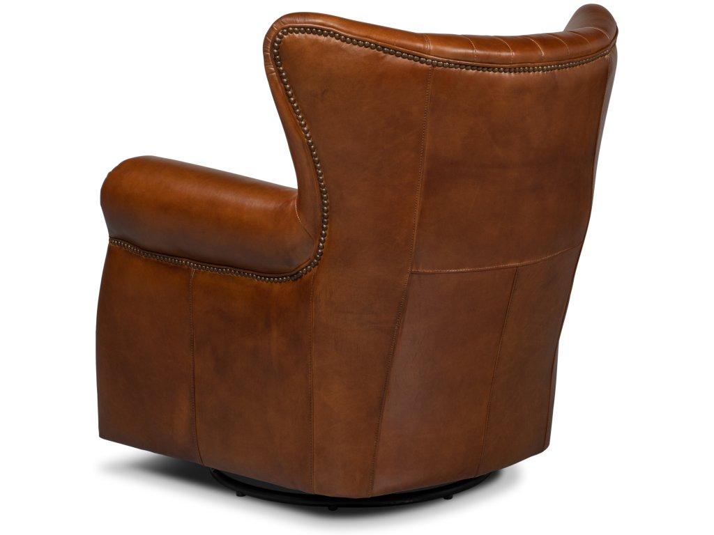 Bugatti Leather Swivel Chair - image 4
