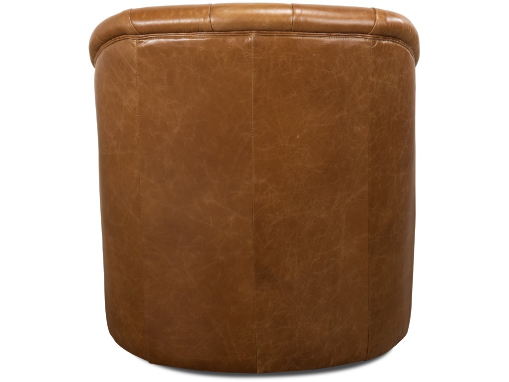 Coolidge Leather Swivel Chair Cuba Brn - image 3