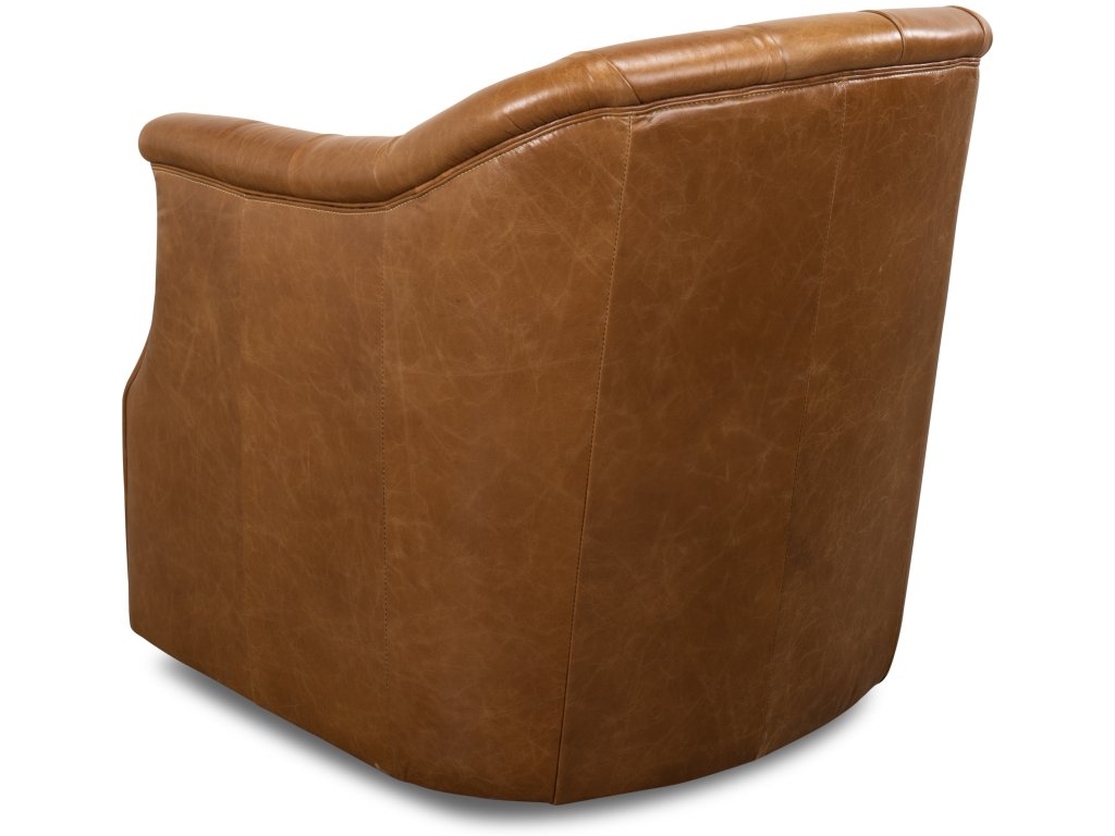 Coolidge Leather Swivel Chair Cuba Brn - image 4
