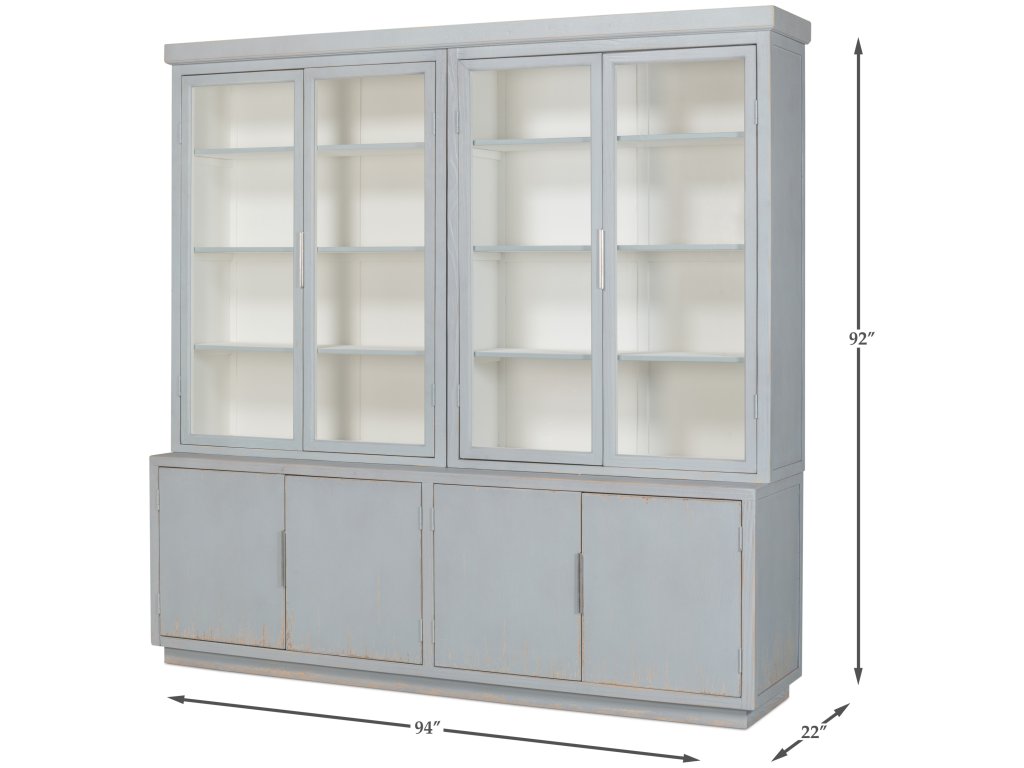 Maldives 4 Door Bookcase  Eros Blue - image 6