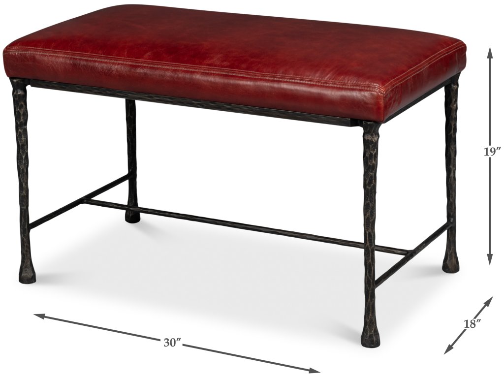 Kings Road Bench, Leather - image 1