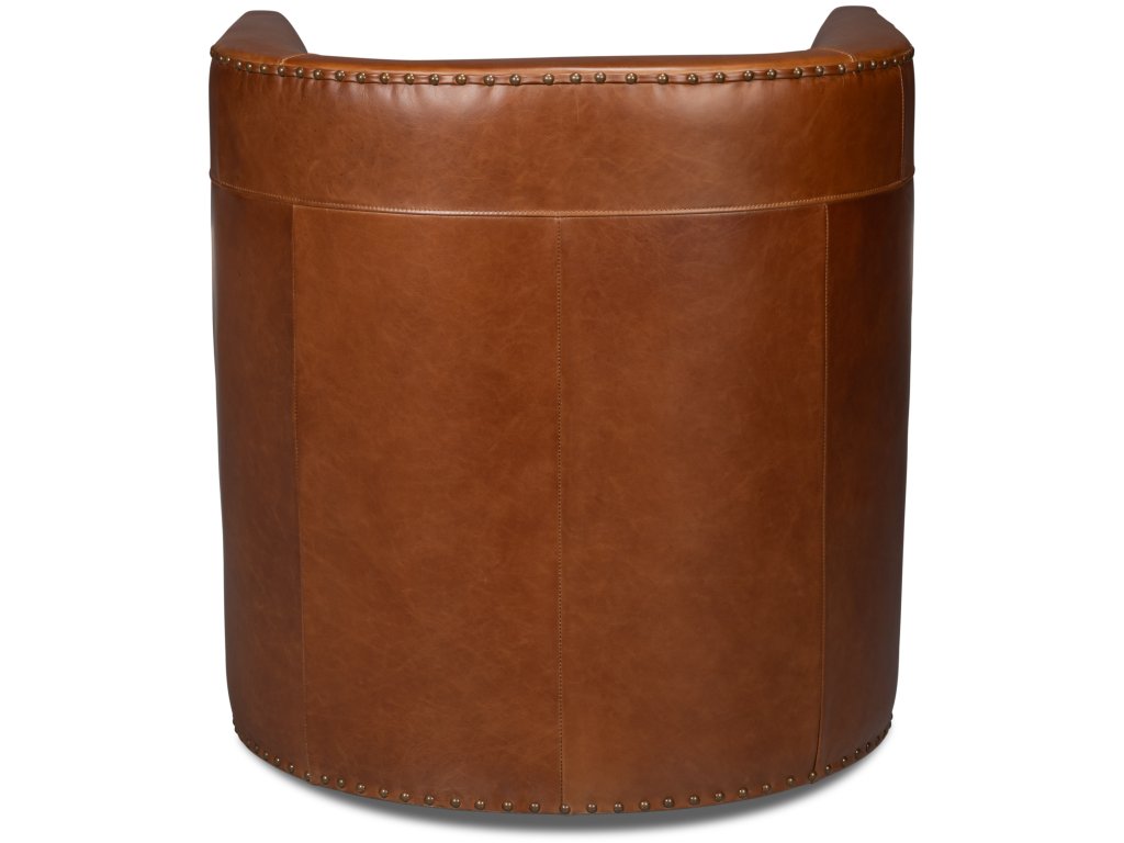 Spencer Distilled Leather Swivel Chair - image 4
