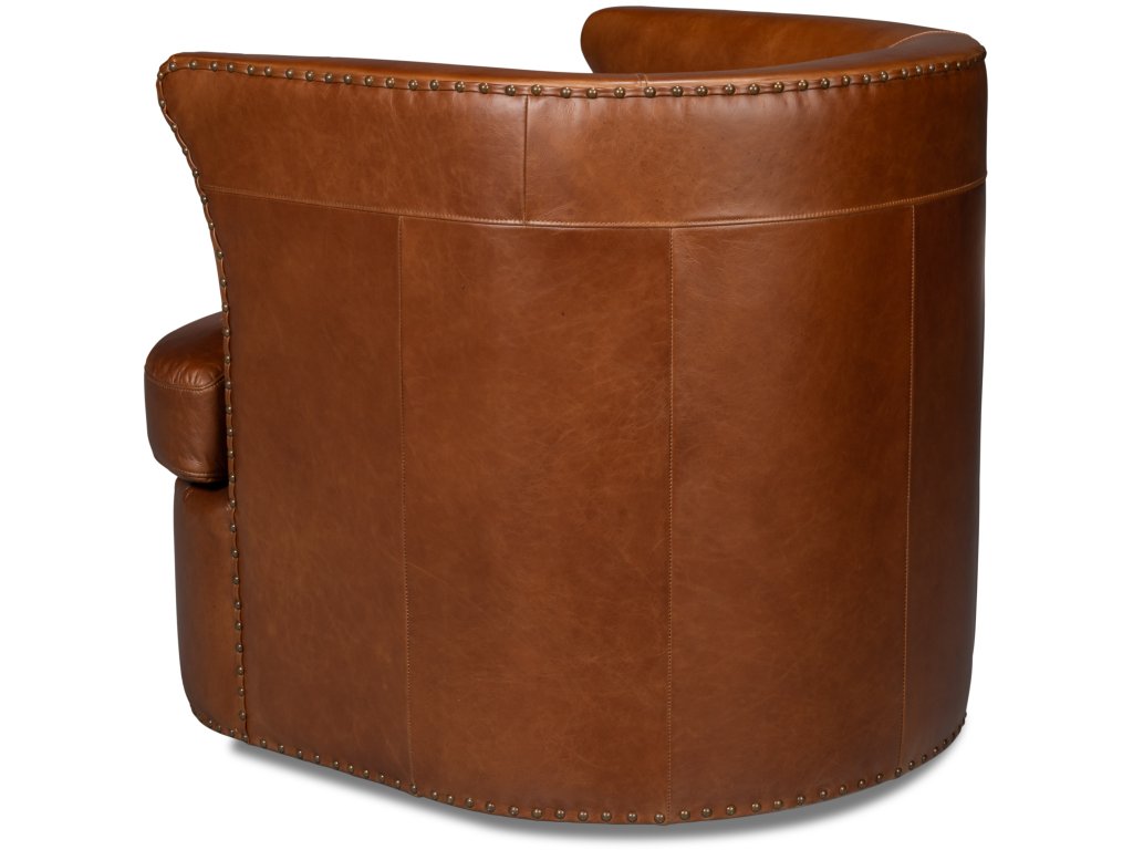 Spencer Distilled Leather Swivel Chair - image 5