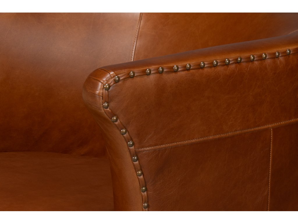 Spencer Distilled Leather Swivel Chair - image 6