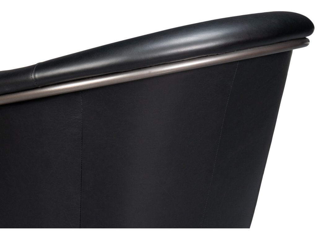 Nagel Distilled Leather Chair,Onyx Black - image 7