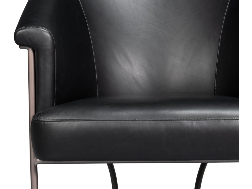 Nagel Distilled Leather Chair,Onyx Black - image 6
