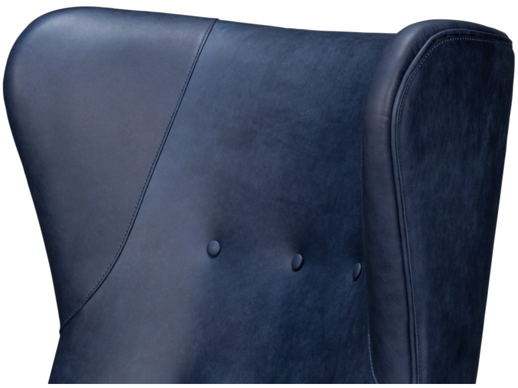 Hightower Distilled Leather Chair,Blue - image 8