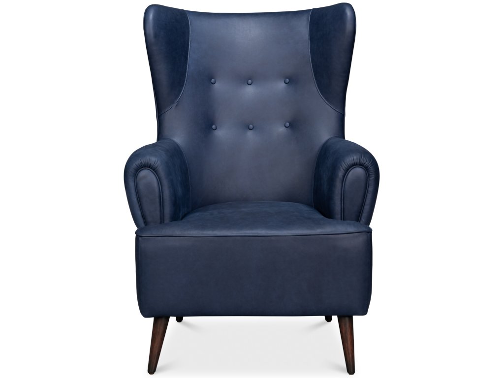 Hightower Distilled Leather Chair,Blue - image 2