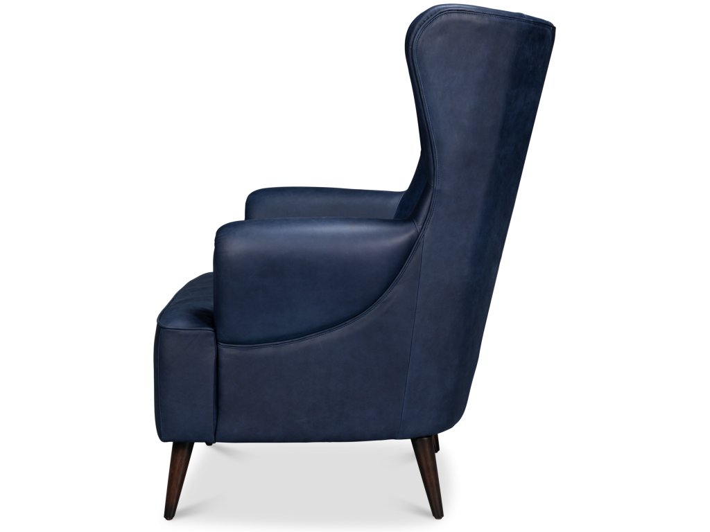 Hightower Distilled Leather Chair,Blue - image 3