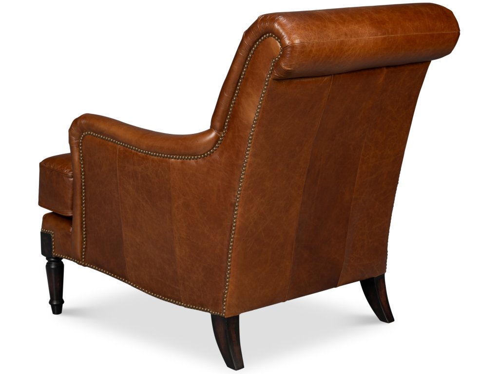 Gaston Distilled Leather Chair, Brown - image 5