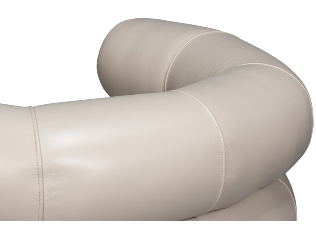 Rondo Leather Swivel Chair, White - image 9