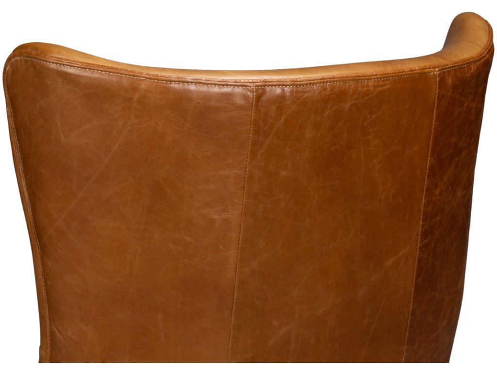 Patron Highback Leather Chair, Brown - image 9