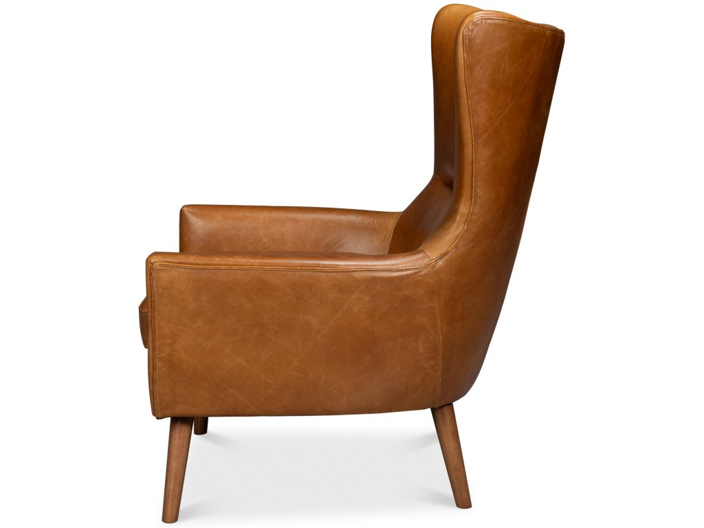 Patron Highback Leather Chair, Brown - image 3