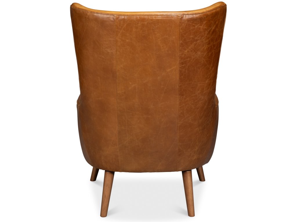Patron Highback Leather Chair, Brown - image 4