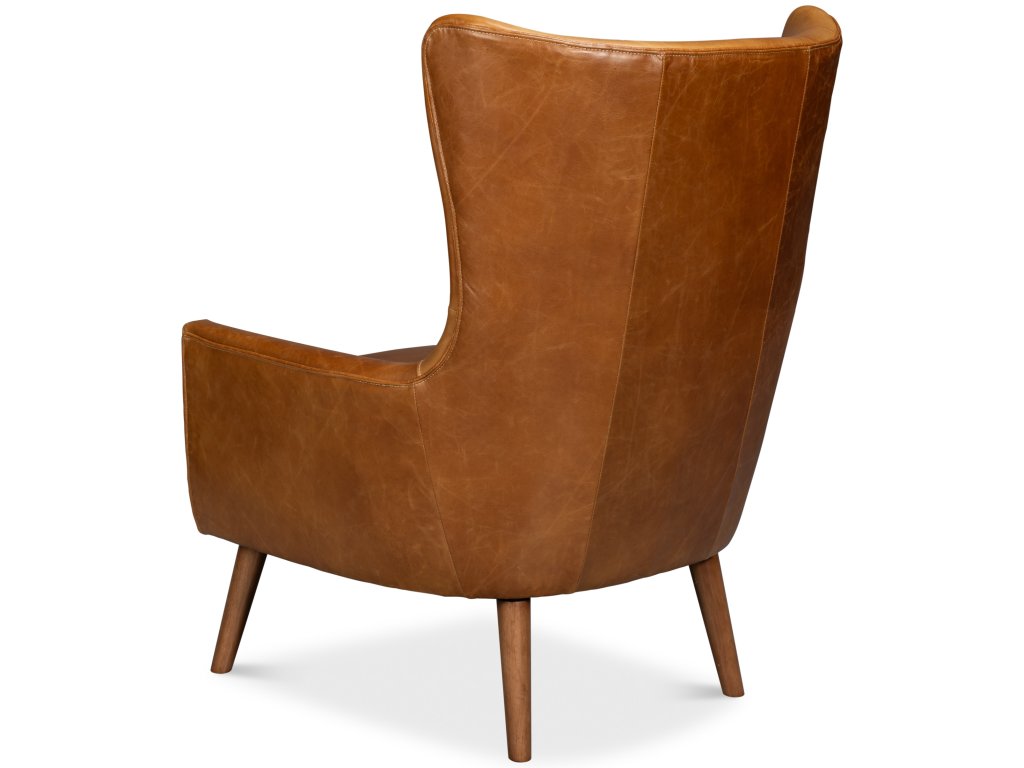 Patron Highback Leather Chair, Brown - image 5