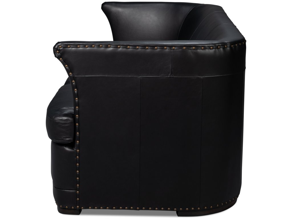 Mcmillan Distilled Leather Sofa,Onyx Blk - image 3